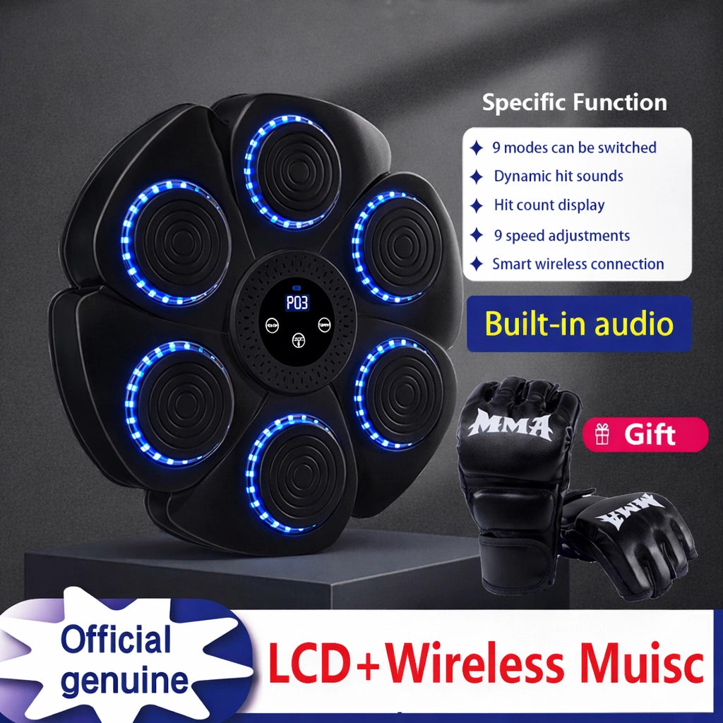 Smart Music Boxing Machine Wall Target LED Lighted Sandbag Relaxing Reaction Training Target For Boxing Sports Agility Reaction