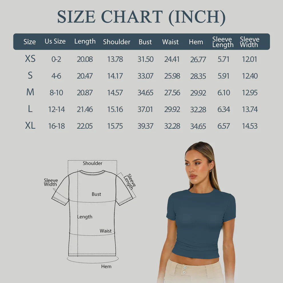 ChicFit™ - 3-Piece Essential Slim Fit Y2K Crop Tee