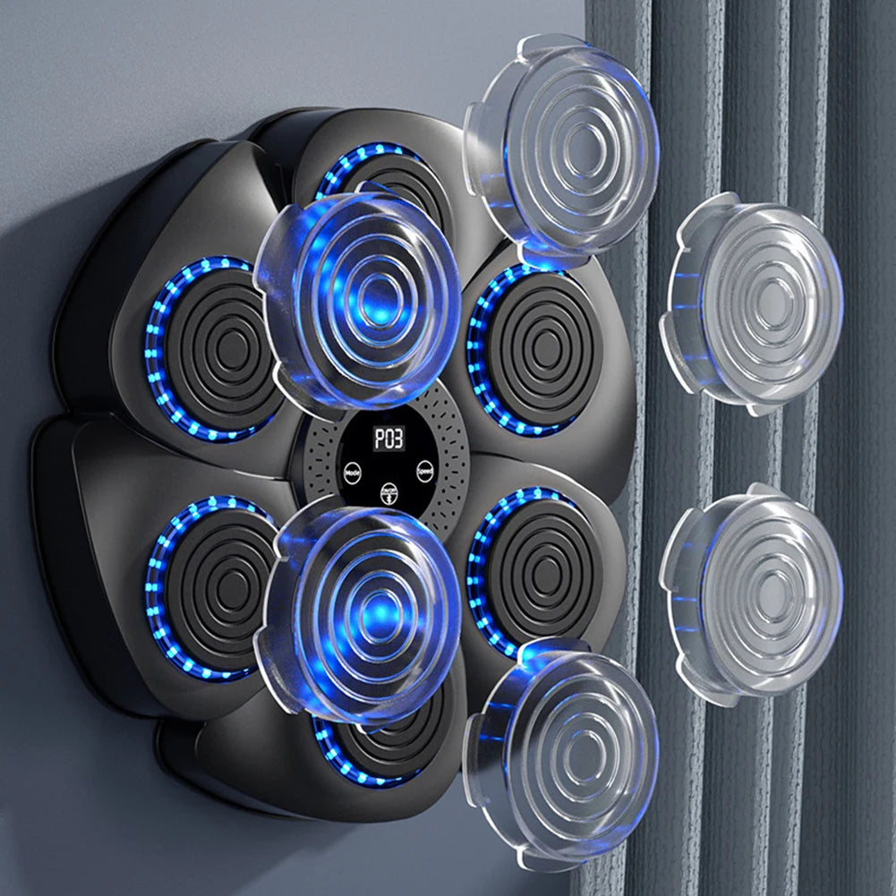 Smart Music Boxing Machine Wall Target LED Lighted Sandbag Relaxing Reaction Training Target For Boxing Sports Agility Reaction