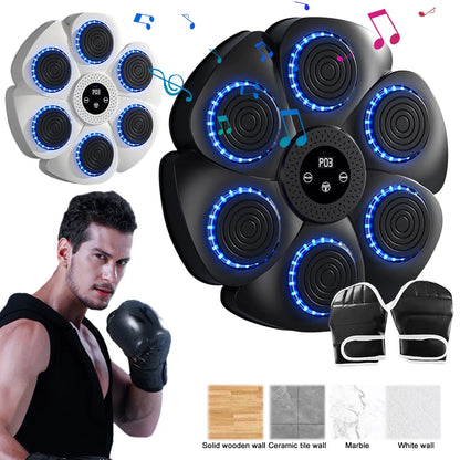 Smart Music Boxing Machine Wall Target LED Lighted Sandbag Relaxing Reaction Training Target For Boxing Sports Agility Reaction